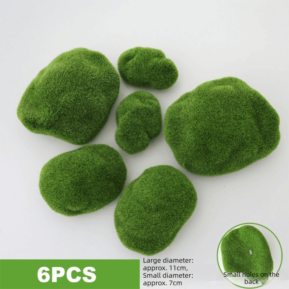 Planted Aquarium Moss - 2/4/6/10 adet yeşil yapay yosun kayaları