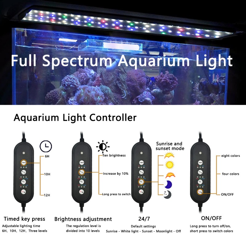 LED Balık Tankı Lambası Tam Sp - Aquarium Plant Light Spectrum incelemesi ve fiyatı
